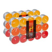 Geurkaars waxine/theelichtjes - 60x stuks - Tropisch fruit - 3,5 branduren