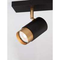 Lyora PlafondspotPogno 2-lichts zwart met goud - 9111434
