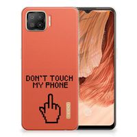 OPPO A73 4G Silicone-hoesje Finger Don't Touch My Phone - thumbnail
