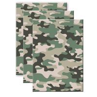 Set van 3x stuks camouflage/legerprint wiskunde schrift/notitieboek groen ruitjes 10 mm A4 formaat - Notitieboek - thumbnail