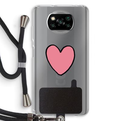 Hartje: Xiaomi Poco X3 NFC Transparant Hoesje met koord