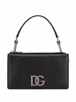 Dolce & Gabbana sac porté épaule à plaque logo - Noir