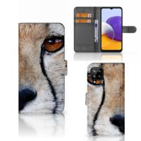 Samsung Galaxy A22 4G | M22 | Telefoonhoesje | Met pasjeshouder | Cheetah