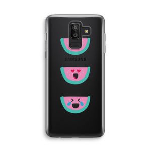 Smiley watermeloen: Samsung Galaxy J8 (2018) Transparant Hoesje