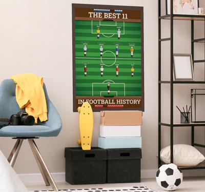 Beste 11 in de voetbalgeschiedenis poster tienerkamer