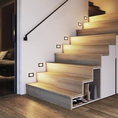 Set van 6 Dillon - LED Inbouw Wandlampen - 3 Watt 340 Lumen - 3000K Warm wit - IP54 waterdicht - Voor binnen en buiten - Zwart