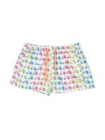 MC2 Saint Barth Kids short de bain à imprimé graphique - Blanc