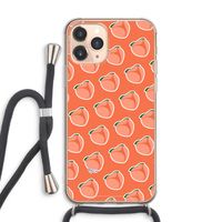 Just peachy: iPhone 11 Pro Max Transparant Hoesje met koord