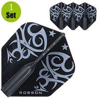Robson Robson Standaard Tribal Dartflights - Zwart Wit