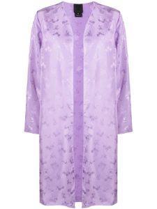 Anna Sui veste en jacquard à fleurs - Violet