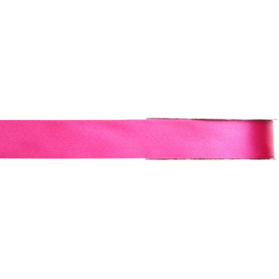 Hobby/decoratie satijnen lint - fuchsia roze - 1 cm x 25 meter - cadeauverpakking - polyester