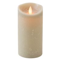 1x Taupe LED kaars / stompkaars met bewegende vlam 15 cm   -