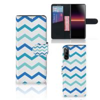 Sony Xperia L4 | Telefoon Hoesje | Zigzag Blauw