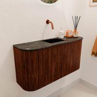 Toiletmeubel Mondiaz Joya Dlux | 83.2 cm | Meubelkleur Ruby | Faye wastafel Lava Wasbak Midden | Zonder kraangat(en) Toiletmeubel Mondiaz Joya Dlux | 83.2 cm | Meubelkleur Ruby | Faye wastafel Lava Wasbak Midden | Zonder kraangat(en)