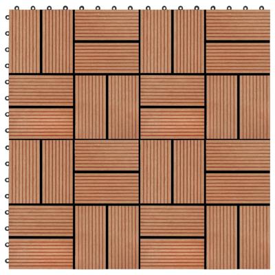Terrastegels 30x30 cm 1 m HKC teakkleur 11 st