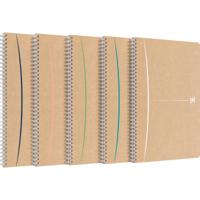 Oxford Touareg spiraalschrift, 180 bladzijden, ft A4, geruit 5 mm, geassorteerde kleuren