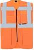 Korntex KX802 Executive Multifunctional Safety Vest Berlin - Signal Orange - M