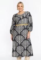 Yoek Jurk PALM | Zwart | Maat 46/48