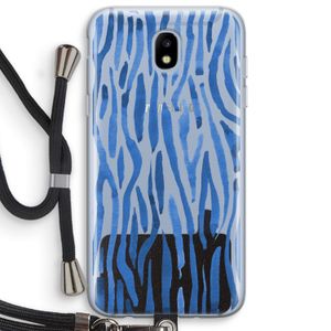 Blauwe nerven: Samsung Galaxy J5 (2017) Transparant Hoesje met koord