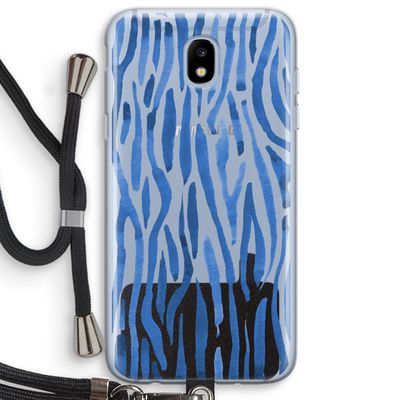 Blauwe nerven: Samsung Galaxy J5 (2017) Transparant Hoesje met koord