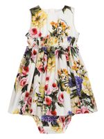 Dolce & Gabbana Kids robe en coton à fleurs - Jaune - thumbnail