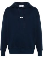 MSGM hoodie en coton à logo imprimé - Bleu