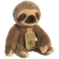 Aurora Eco Nation Pluche luiaard - bruin - 24 cm - jungle dieren thema