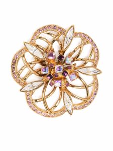 Givenchy Pre-Owned broche fleur à ornements en cristal (années 1970)