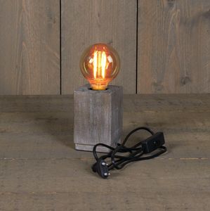 Tafellamp hout 8 x 12 cm E27 - Annas collection