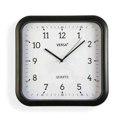 Muurklok Versa Zwart Plastic Kwarts 3,5 x 28,5 x 29,5 cm