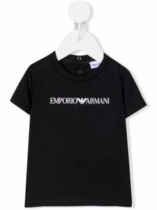 Emporio Armani Kids t-shirt à logo imprimé - Bleu