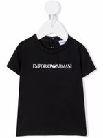 Emporio Armani Kids t-shirt à logo imprimé - Bleu - thumbnail