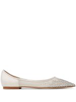 Jimmy Choo ballerines Love à ornements en cristal - Blanc