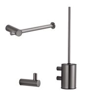 Saniclear Academy toiletaccessoiresset 3-delig verouderd ijzer - gunmetal - thumbnail