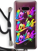 Loves: HTC U12+ Transparant Hoesje met koord