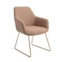 Jesper Home Eetkamerstoel 'Hiroo' Slide Gold, kleur Whisper Wheat