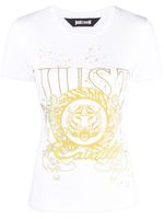 Just Cavalli t-shirt en coton à imprimé tigre - Blanc