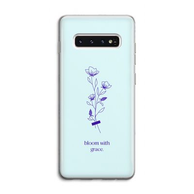 Bloom with grace: Samsung Galaxy S10 4G Transparant Hoesje