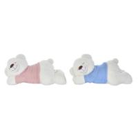 Knuffelbeer DKD Home Decor 70 x 30 x 30 cm Blauw Roze Wit Kinderen (2 Stuks)