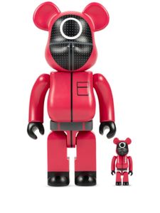 MEDICOM TOY x Squid Game figurines BE@RBRICK Guard 'Circle' 100% et 400% - Rose