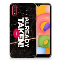 Samsung Galaxy A01 | Siliconen hoesje | met naam Already Taken Black