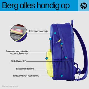 HP Campus Laptoprugzak Geschikt voor max. (laptop): 39,6 cm (15,6) Blauw, Geel-groen