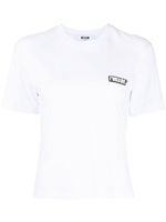 MSGM t-shirt à patch logo - Blanc