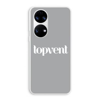 Topvent Grijs Wit: Huawei P50 Transparant Hoesje