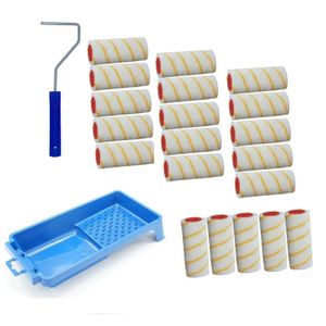 20x verfrollers / vachtrollers incl rollerbeugel en verfbak 10 c