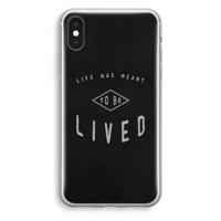 To be lived: iPhone XS Transparant Hoesje
