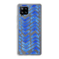 Blauwe pijlen: Samsung Galaxy A42 5G Transparant Hoesje