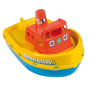 Speelgoed stoomboot geel/blauw 39 cm