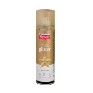Christmas Traditions glitter spray - goud - 100 ml - decoratiespray   -