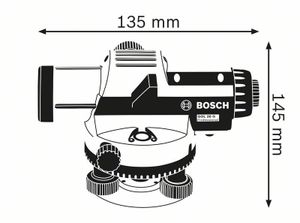 Bosch Professional GOL 26 G Optisch nivelleerinstrument Reikwijdte (max.): 100 m Optische vergroting (max.): 26 x